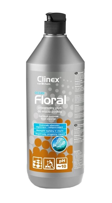 cp-77-890 CLINEX FLORAL "OCEAN" un ''Citron'' grīdas mazgāšanas līdzeklis 1L, cena ar PVN