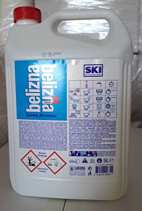 belizna5 Belizna-3, balināšanas un dezinfekcijas līdzelkis 5L, cena ar PVN