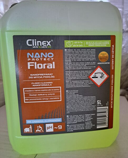 cp-77-334   Clinex Nano PROTECT FLORAL, grīdas mazgāšanas līdzeklis, 5L, cena ar PVN