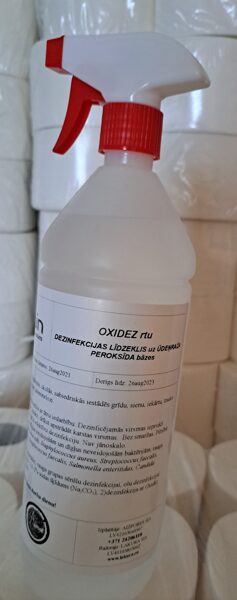 105  OXIDEZ, Dezinfekcijas līdzeklis( gatavs lietošanai) uz ūdeņraža peroksīda bāzes, 1L, cena ar PVN